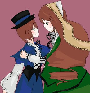 Rating: Safe Score: 0 Tags: 2girls blue_dress blush brown_hair dress green_eyes hat image incest long_hair long_sleeves multiple_girls pair short_hair siblings sisters smile souseiseki suiseiseki top_hat twins yuri User: admin