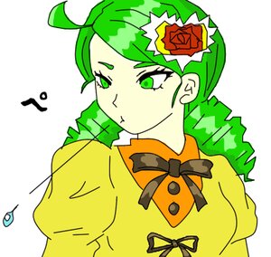Rating: Safe Score: 0 Tags: 1girl :< ahoge drill_hair flower green_eyes green_hair hair_flower hair_ornament hood image kanaria pout rose solo twin_drills upper_body User: admin