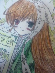 Rating: Safe Score: 0 Tags: 1girl bangs brown_hair bug dress green_dress heterochromia image insect long_hair long_sleeves looking_at_viewer smile solo suiseiseki traditional_media User: admin