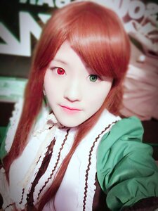 Rating: Safe Score: 0 Tags: 1girl bangs blurry blurry_background blurry_foreground closed_mouth depth_of_field green_eyes heterochromia lips long_hair looking_at_viewer photo red_eyes red_hair smile solo suiseiseki upper_body User: admin