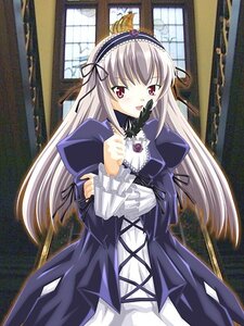 Rating: Safe Score: 0 Tags: 1girl dress frills hairband image juliet_sleeves long_hair long_sleeves looking_at_viewer open_mouth pink_eyes puffy_sleeves rose silver_hair solo suigintou very_long_hair User: admin