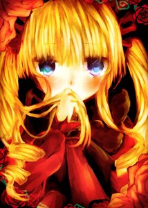 Rating: Safe Score: 0 Tags: 1girl blonde_hair blue_eyes bow drill_hair flower image long_hair pink_rose red_flower red_rose rose shinku solo twintails yellow_rose User: admin