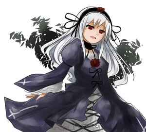 Rating: Safe Score: 0 Tags: 1girl black_dress black_ribbon dress flower frills hairband image juliet_sleeves long_hair long_sleeves looking_at_viewer open_mouth puffy_sleeves red_eyes ribbon rose solo suigintou wings User: admin