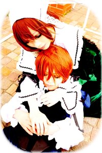 Rating: Safe Score: 0 Tags: 1boy 1girl 91076 butterfly closed_eyes dress dual_persona holding_hands multiple_cosplay short_hair smile tagme User: admin