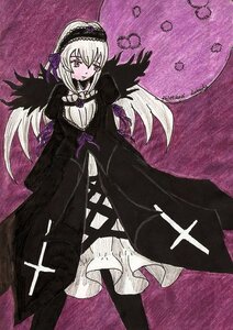 Rating: Safe Score: 0 Tags: 1girl auto_tagged black_dress black_wings cross-laced_clothes dress flower frilled_sleeves frills hairband image long_hair long_sleeves moon pink_eyes rose solo standing suigintou wings User: admin