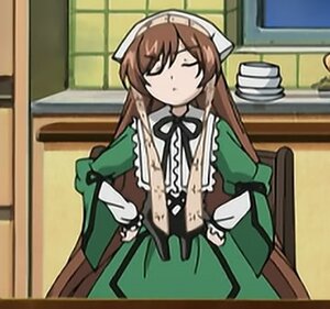 Rating: Safe Score: 0 Tags: 1girl apron brown_hair chair closed_eyes dress frills green_dress head_scarf image long_hair long_sleeves solo suiseiseki very_long_hair User: admin