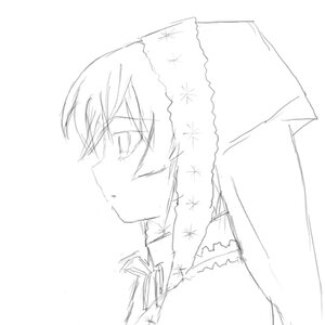 Rating: Safe Score: 0 Tags: 1girl blush eyebrows_visible_through_hair greyscale hood image monochrome profile simple_background sketch solo star_(symbol) suiseiseki upper_body white_background User: admin