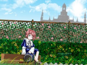 Rating: Safe Score: 0 Tags: 1girl bird blue_sky building cloud day dress fence field flower garden grass green_eyes heterochromia image outdoors red_eyes red_hair short_hair sitting sky solo souseiseki watering_can User: admin