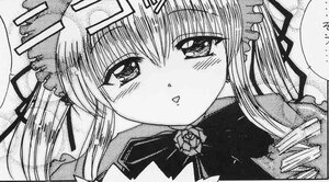 Rating: Safe Score: 0 Tags: 1girl blush bowtie close-up dress flower greyscale hair_ribbon image long_hair looking_at_viewer monochrome ribbon rose shinku simple_background solo suigintou twintails upper_body User: admin