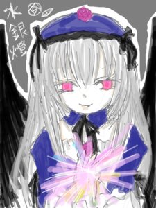 Rating: Safe Score: 0 Tags: 1girl bangs black_ribbon black_wings dress flower frills hairband image long_hair long_sleeves looking_at_viewer pink_eyes ribbon rose silver_hair smile solo suigintou wings User: admin