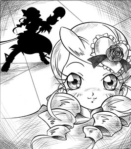 Rating: Safe Score: 0 Tags: 1girl arukime blush commentary_request drill_hair flower frills greyscale hair_ornament hat image instrument kanaria monochrome rose rozen_maiden silhouette smile solo tears twin_drills User: admin