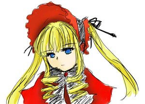 Rating: Safe Score: 0 Tags: 1girl blonde_hair blue_eyes bonnet bow bowtie drill_hair hat image long_hair looking_at_viewer portrait shinku sidelocks simple_background solo twintails white_background User: admin