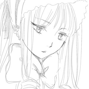 Rating: Safe Score: 0 Tags: 1girl bangs closed_mouth eyebrows_visible_through_hair face greyscale half-closed_eyes image long_hair looking_at_viewer monochrome shinku simple_background sketch solo veil white_background User: admin