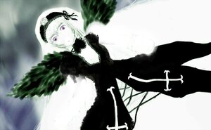 Rating: Safe Score: 0 Tags: 1girl bangs black_dress black_wings dress feathers flower frills hairband image lolita_hairband long_sleeves looking_at_viewer puffy_sleeves purple_eyes solo standing suigintou wings User: admin