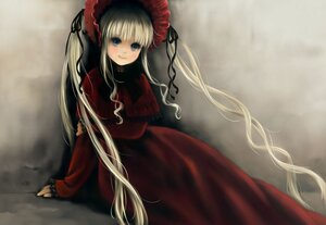 Rating: Safe Score: 0 Tags: 1girl blonde_hair blue_eyes blush bonnet bow capelet dress flower image long_hair long_sleeves looking_at_viewer red_dress rose shinku sidelocks solo twintails very_long_hair User: admin