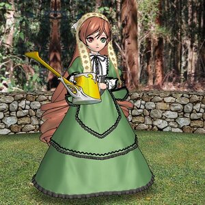 Rating: Safe Score: 0 Tags: 1girl brick_wall brown_hair bush day dress grass green_dress green_eyes heterochromia holding image long_sleeves outdoors photo_background red_eyes short_hair solo standing suiseiseki watering_can User: admin