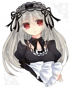 Rating: Safe Score: 0 Tags: 1girl black_dress black_ribbon blush bow closed_mouth dress hairband image juliet_sleeves lolita_fashion long_hair long_sleeves looking_at_viewer puffy_sleeves red_eyes ribbon silver_hair solo striped striped_background suigintou tears upper_body vertical_stripes User: admin