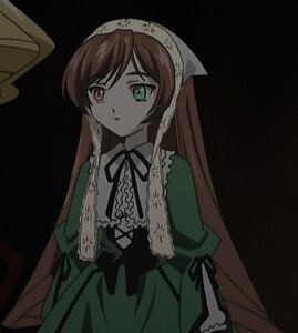 Rating: Safe Score: 0 Tags: 1girl black_ribbon brown_hair dress frills green_dress green_eyes heterochromia image long_hair long_sleeves looking_at_viewer red_eyes ribbon solo suiseiseki very_long_hair User: admin