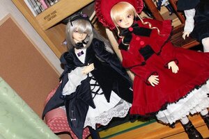 Rating: Safe Score: 0 Tags: 2girls blonde_hair boots doll dress frills long_sleeves multiple_dolls multiple_girls photo shinku silver_hair standing suigintou tagme User: admin