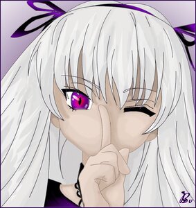 Rating: Safe Score: 0 Tags: 1girl bangs eyebrows_visible_through_hair hair_ribbon image letterboxed long_hair looking_at_viewer one_eye_closed purple_eyes ribbon solo suigintou twintails User: admin
