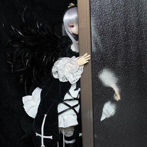Rating: Safe Score: 0 Tags: 1girl black_dress doll dress hairband long_hair long_sleeves looking_at_viewer red_eyes silver_hair solo suigintou very_long_hair wide_sleeves User: admin