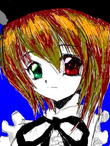 Rating: Safe Score: 0 Tags: black_neckwear closed_mouth collared_shirt image looking_at_viewer multicolored multicolored_eyes necktie red_eyes shirt short_hair simple_background solo souseiseki white_shirt User: admin