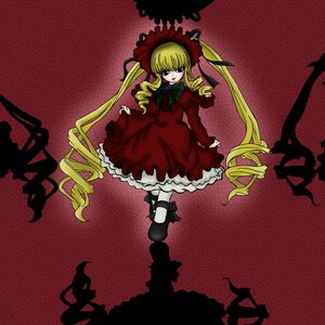 Rating: Safe Score: 0 Tags: 1girl blonde_hair bow bowtie dress drill_hair frills full_body image long_hair long_sleeves pink_bow red_dress shinku solo standing twintails very_long_hair User: admin