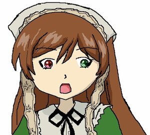 Rating: Safe Score: 0 Tags: 1girl brown_hair dress green_eyes head_scarf image long_hair oekaki open_mouth ribbon simple_background solo suiseiseki User: admin