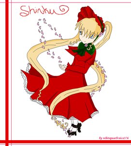 Rating: Safe Score: 0 Tags: 1girl blonde_hair blue_eyes bonnet bow bowtie dress full_body green_bow green_neckwear image long_hair long_sleeves looking_at_viewer red_dress shinku simple_background solo standing twintails white_background User: admin
