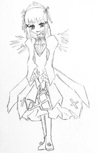 Rating: Safe Score: 0 Tags: 1girl akemi_homura boots dress feathered_wings full_body greyscale hairband image long_hair long_sleeves looking_at_viewer monochrome ribbon simple_background smile solo standing suigintou white_background wings User: admin