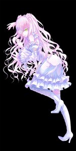 Rating: Safe Score: 0 Tags: 1girl black_background boots dress eyepatch frilled_dress frills full_body green_eyes high_heels image kirakishou long_hair pink_hair solo thigh_boots thighhighs very_long_hair white_dress white_footwear User: admin