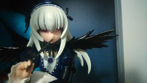 Rating: Safe Score: 0 Tags: 1girl 3d bangs black_wings doll dress frills hairband long_hair long_sleeves photo solo suigintou upper_body wings User: admin