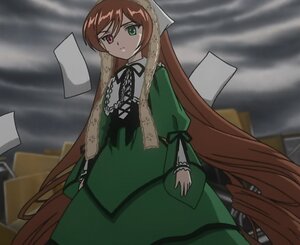 Rating: Safe Score: 0 Tags: 1girl auto_tagged brown_hair dress green_dress green_eyes heterochromia image long_hair long_sleeves looking_at_viewer paper red_eyes ribbon solo standing suiseiseki very_long_hair User: admin