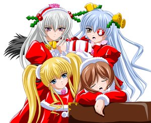 Rating: Safe Score: 0 Tags: 4girls blonde_hair blue_eyes blush brown_hair eyepatch hair_ornament hairband image long_hair multiple multiple_girls open_mouth shinku silver_hair suigintou tagme twintails User: admin