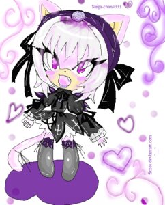 Rating: Safe Score: 0 Tags: 1girl animal_ears bangs black_dress blush bow cat_ears chibi eyebrows_visible_through_hair hairband heart image juliet_sleeves long_sleeves looking_at_viewer open_mouth puffy_sleeves purple_eyes solo standing suigintou tail white_hair User: admin