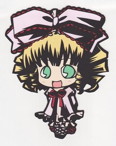 Rating: Safe Score: 0 Tags: 1girl :d chibi dress full_body green_eyes hat hinaichigo image looking_at_viewer open_mouth ribbon short_hair smile solo standing User: admin