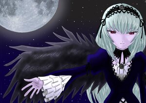 Rating: Safe Score: 0 Tags: 1girl black_dress black_wings dress flower frills full_moon hairband image lolita_hairband long_hair long_sleeves looking_at_viewer moon night night_sky red_eyes silver_hair sky solo star_(sky) starry_sky suigintou wings User: admin