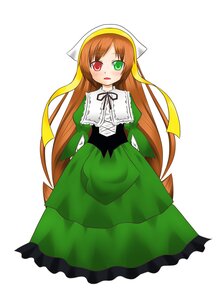 Rating: Safe Score: 0 Tags: 1girl blush brown_hair dress green_dress green_eyes head_scarf heterochromia image long_hair long_sleeves looking_at_viewer open_mouth red_eyes simple_background solo suiseiseki very_long_hair white_background User: admin