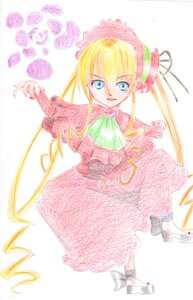 Rating: Safe Score: 0 Tags: 1girl blonde_hair blue_eyes bonnet bow bowtie capelet dress drill_hair full_body green_bow green_neckwear image long_hair long_sleeves looking_at_viewer pink_bow pink_dress red_dress shinku simple_background solo standing twin_drills white_background User: admin