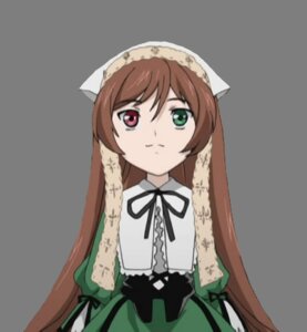 Rating: Safe Score: 0 Tags: black_ribbon brown_hair dress frills green_dress green_eyes head_scarf heterochromia image long_hair long_sleeves looking_at_viewer multiple_girls red_eyes ribbon smile solo suiseiseki very_long_hair User: admin