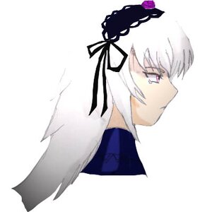 Rating: Safe Score: 0 Tags: 1girl bangs black_ribbon flower hair_ribbon image looking_away profile ribbon rose simple_background solo suigintou tears white_background white_hair User: admin