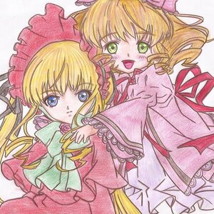 Rating: Safe Score: 0 Tags: 2girls :d blonde_hair blue_eyes bow dress drill_hair flower frills green_eyes hina_ichigo hinaichigo hug image long_hair long_sleeves looking_at_viewer multiple_girls open_mouth pair pink_bow rose shikishi shinku simple_background smile traditional_media white_background wings User: admin