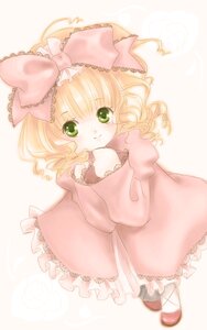 Rating: Safe Score: 0 Tags: 1girl blonde_hair blush bow commentary_request dress esatie frills full_body green_eyes hair_bow hina_ichigo hinaichigo image long_hair long_sleeves looking_at_viewer photoshop_(medium) pink_bow pink_dress rozen_maiden shoes short_hair smile solo striped striped_background vertical_stripes white_legwear User: admin