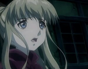 Rating: Safe Score: 0 Tags: 1girl :d blonde_hair blue_eyes close-up dark face image long_hair looking_at_viewer night open_mouth shinku solo User: admin