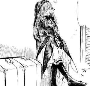 Rating: Safe Score: 0 Tags: 1girl closed_eyes dress frills greyscale hairband image lolita_hairband long_hair long_sleeves monochrome open_mouth solo standing suigintou User: admin