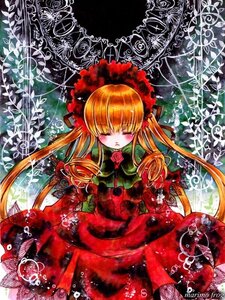 Rating: Safe Score: 0 Tags: 1girl blonde_hair closed_eyes dress flower image long_hair long_sleeves red_dress red_flower red_rose rose shinku solo twintails very_long_hair User: admin