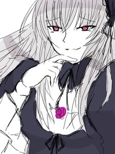 Rating: Safe Score: 0 Tags: 1girl bangs black_flower black_rose closed_mouth dress eyebrows_visible_through_hair flower hairband hand_up image long_hair long_sleeves looking_at_viewer purple_rose red_flower red_rose ribbon rose sketch solo suigintou upper_body User: admin