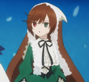 Rating: Safe Score: 0 Tags: 1girl :o black_ribbon brown_hair day dress frills green_dress green_eyes heterochromia image long_hair long_sleeves looking_at_viewer open_mouth outdoors red_eyes ribbon sky solo suiseiseki upper_body very_long_hair User: admin