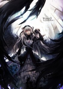 Rating: Safe Score: 0 Tags: 1girl bad_id bad_pixiv_id black_wings bouquet dress feathered_wings feathers flower frills gothic_lolita hairband highres image kzcjimmy lolita_fashion long_hair long_sleeves looking_at_viewer photoshop_(medium) pink_eyes red_eyes ribbon rose rozen_maiden silver_hair solo suigintou very_long_hair wings User: admin