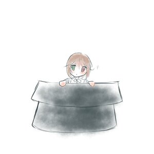 Rating: Safe Score: 0 Tags: 1girl blush box brown_hair green_eyes heterochromia image in_box in_container looking_at_viewer peeking_out shirt short_hair simple_background solo souseiseki white_background white_shirt User: admin